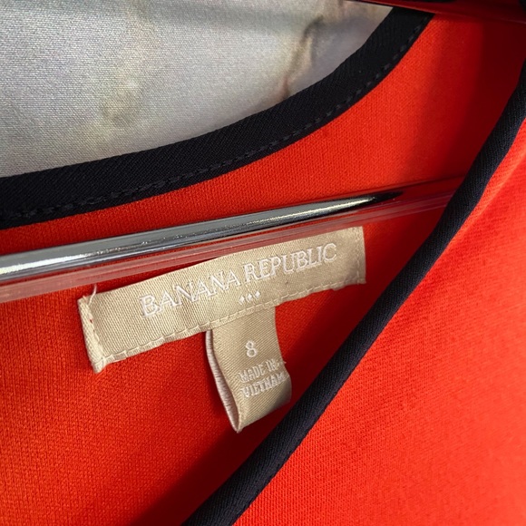 Banana Republic Orange and Black Dress Size 8 - Picture 4 of 5